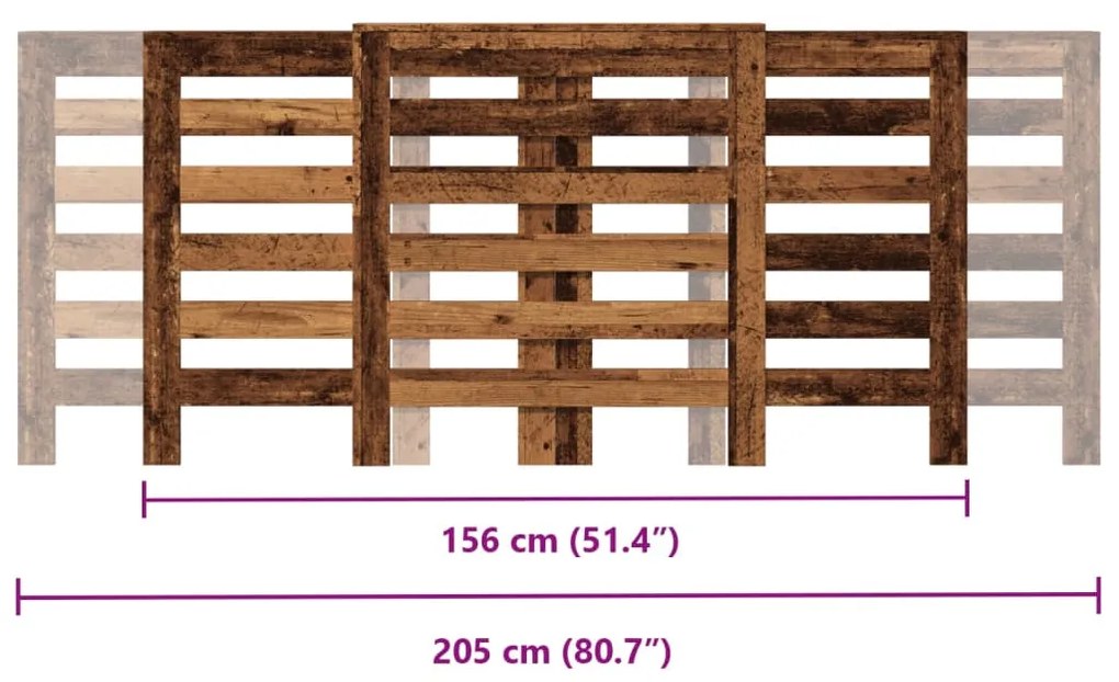 Cobertura de radiador derivados de madeira madeira velha