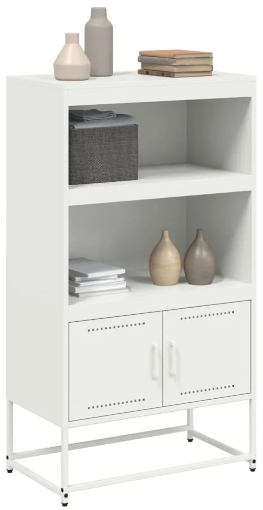 Aparador alto 68,5x38,5x123,5 cm aço branco