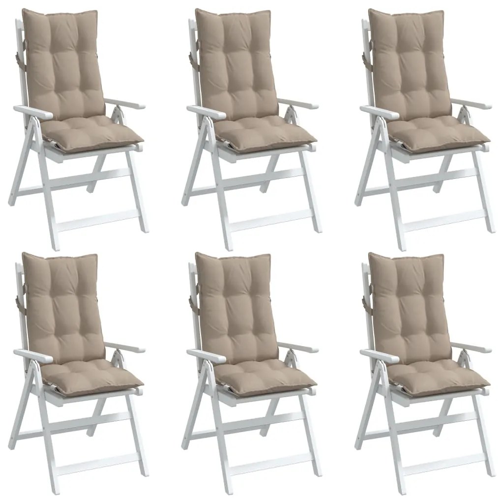 Almofadões cadeira encosto alto 6pcs oxford cinza-acastanhado