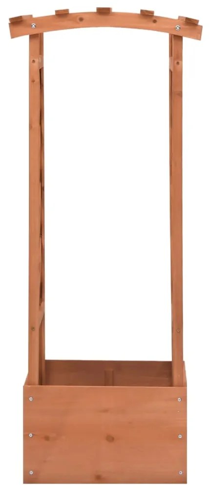 Vaso de treliça com arco 49x39x117 cm madeira de abeto
