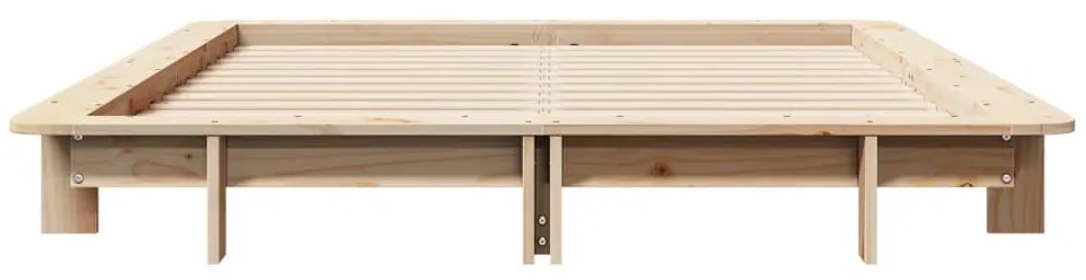 Cama sem colchão 140x190 cm madeira de pinho maciça