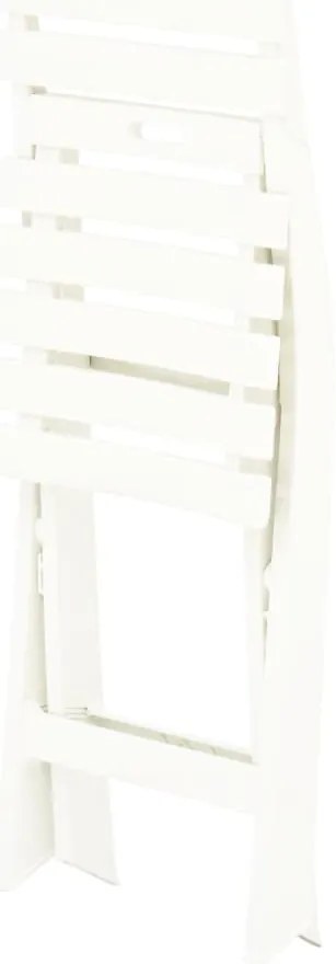 Cadeiras de jardim dobráveis 2 pcs plástico branco