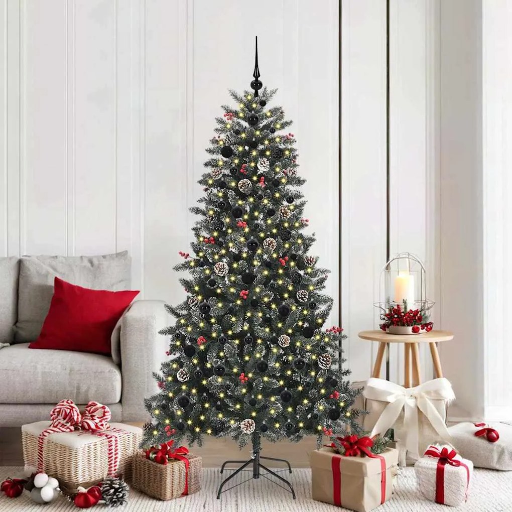 vidaXL Árvore de Natal Artificial Verde 180 cm PVC, Plástico e Aço