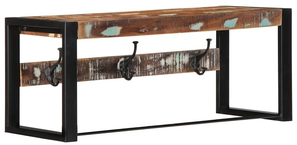 Cabide multicor 80x35x35 cm madeira maciça recuperada