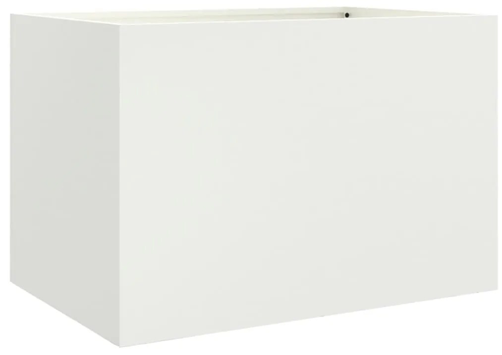 Vaso/floreira 62x40x39 cm aço laminado a frio branco