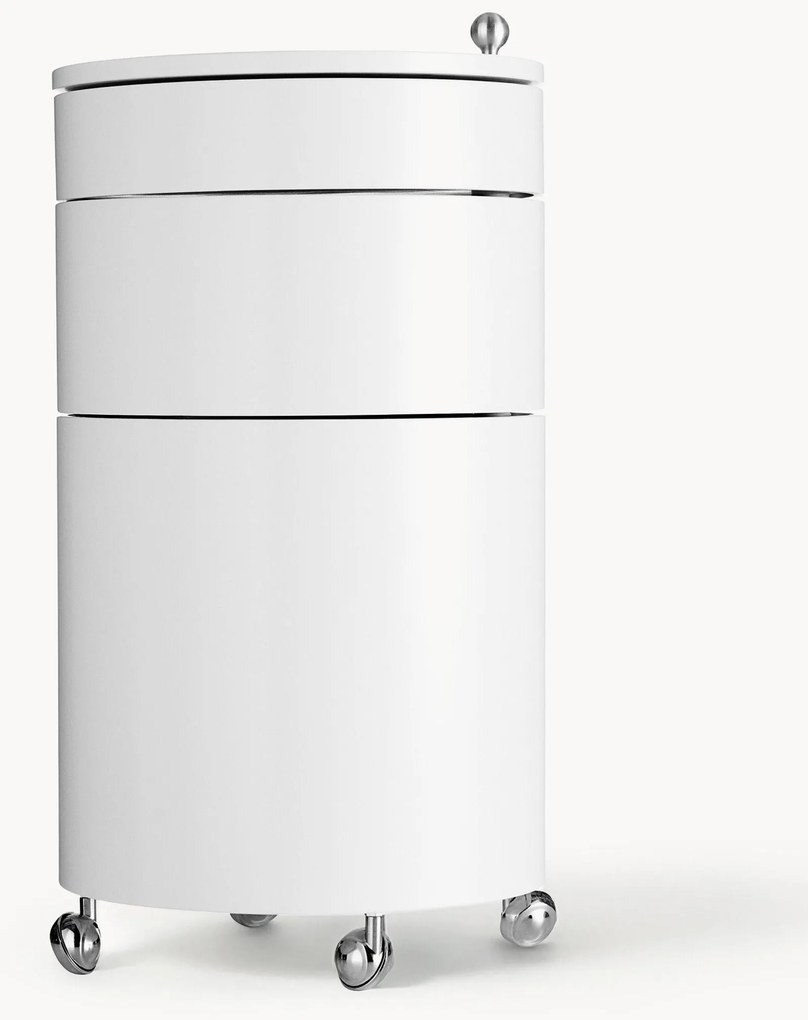 Gaveteiro redondo com rodas Barboy, Design Verner Panton