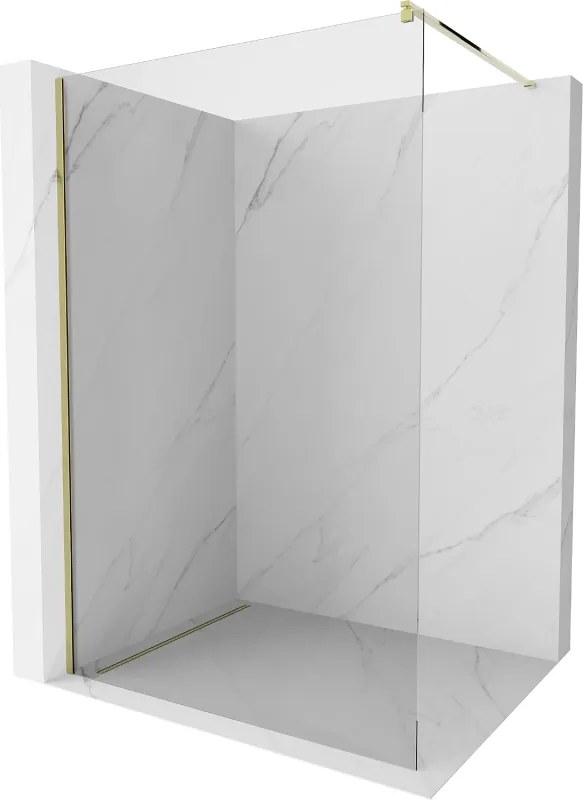 Mexen Kioto painel de duche Walk-in 70 x 200 cm, transparente 8 mm, dourado - 800-070-101-50-00