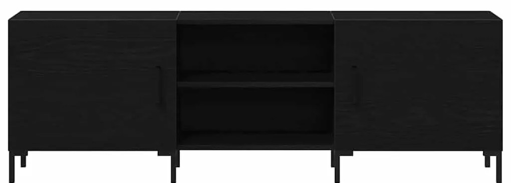 Armário para TV vidaXL Preta Carvalho 150x30x50 cm em Madeira Derivada