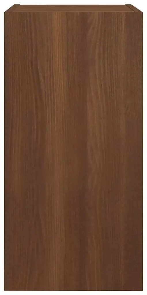 Móveis de TV 2 pcs 30,5x30x60 cm madeira cor carvalho castanho
