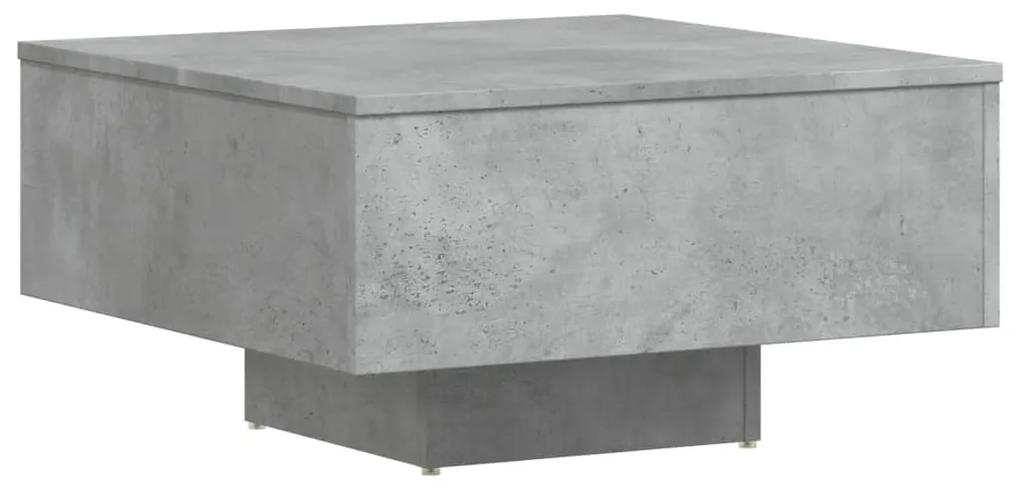 Mesa de centro 60x60x31,5 cm contraplacado cinzento cimento