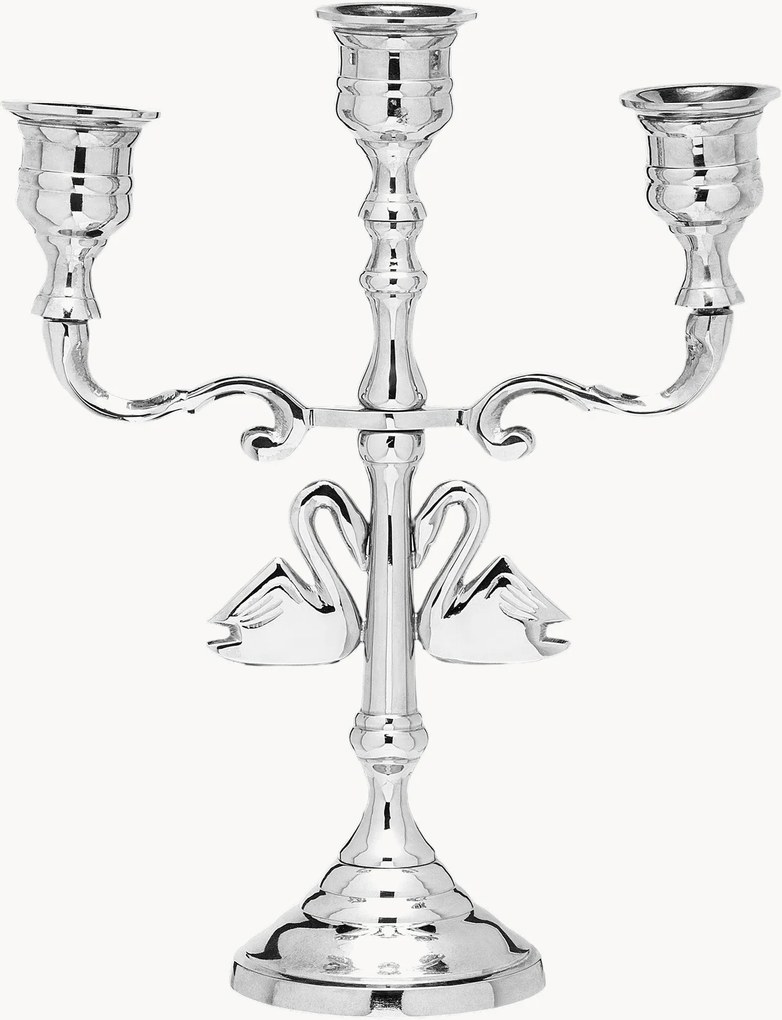 Castiçal Argent Swans
