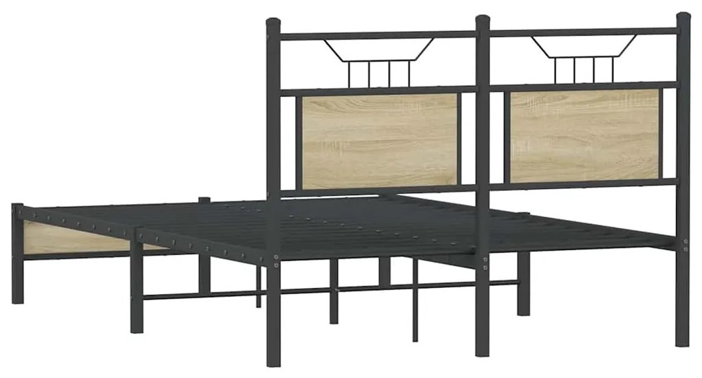 Estrutura cama s/ colchão derivados de madeira carvalho sonoma