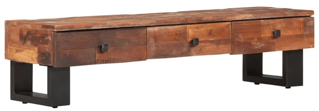 vidaXL Móvel de TV 110x30x30 cm madeira recuperada maciça
