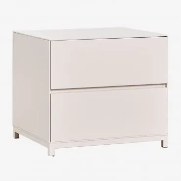 Pack De 2 Mesas De Cabeceira 50x45 Em Mdf Kivora Gardénia Branco - Sklum