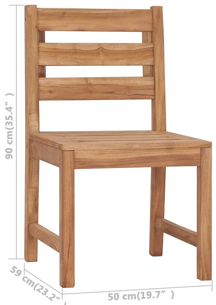 Cadeiras de jardim 2 pcs madeira de teca maciça