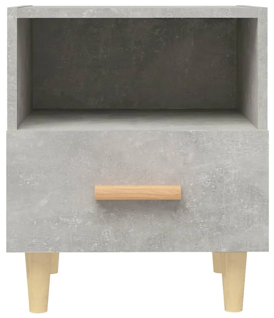 Mesas de cabeceira 2 pcs 40x35x47 cm cinzento cimento