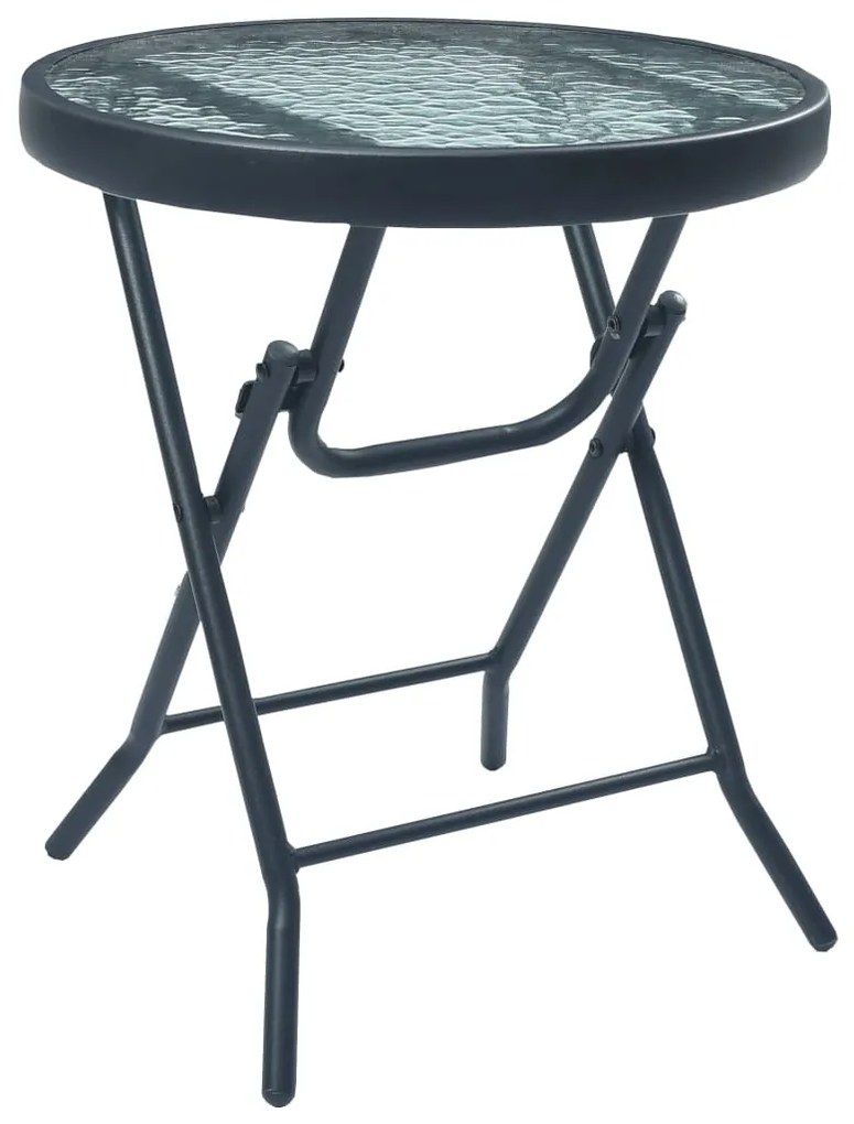3 pcs conjunto bistrô aço preto