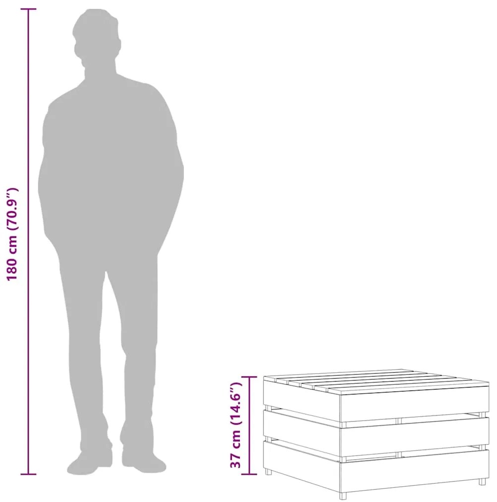 Mesas de paletes para jardim 2 pcs pinho impregnado