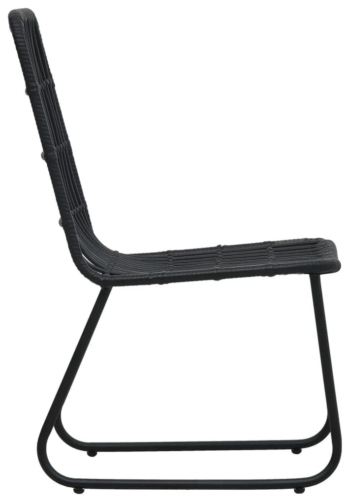 3 pcs conjunto de jantar para exterior vime PE e vidro