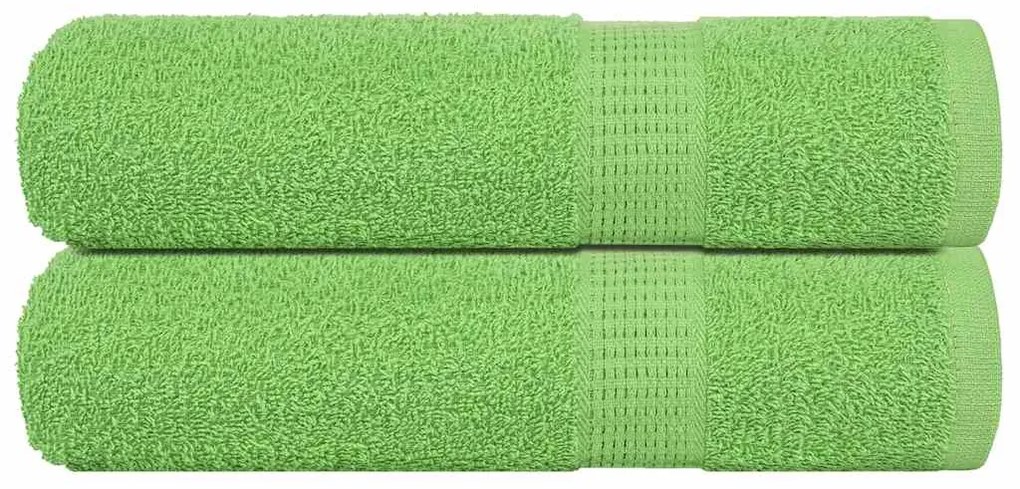 Toalhas de mãos 2pcs 50x100cm 360 gsm 100% algodão verde maça