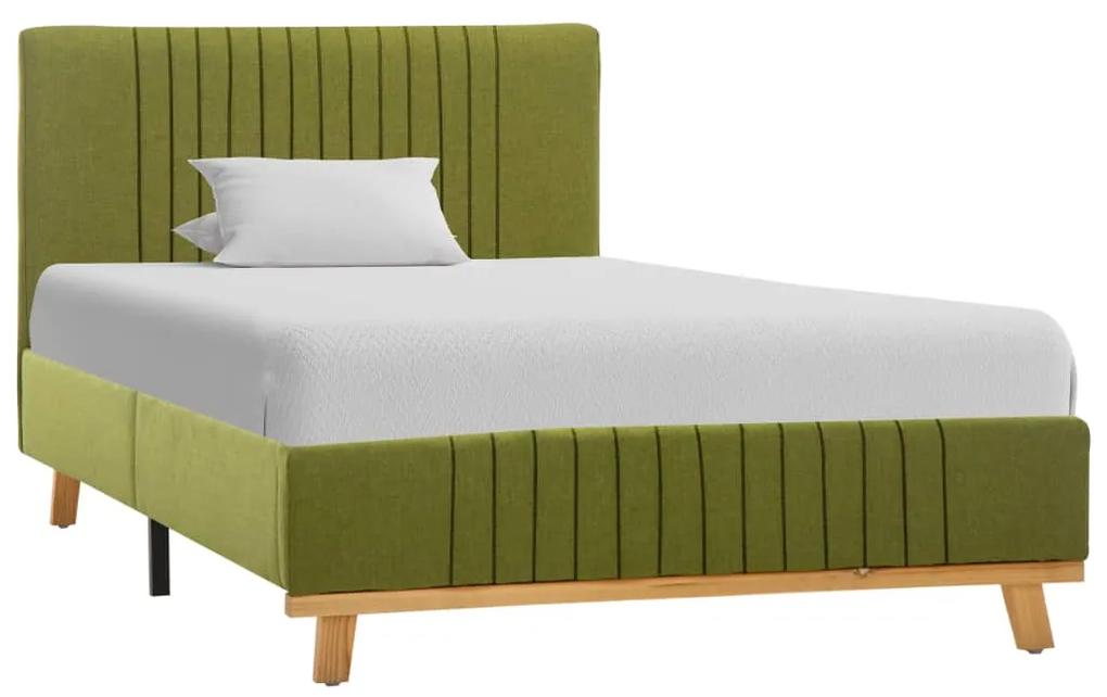 286638 vidaXL Estrutura de cama 100x200 cm tecido verde