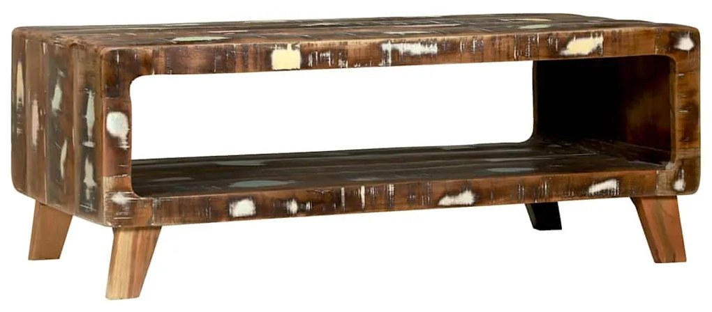 vidaXL Mesa de centro 90 x 50 x 35 cm Madeira Reforçada Sólida