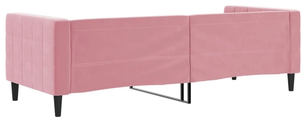 Sofá-cama 80x200 cm veludo rosa