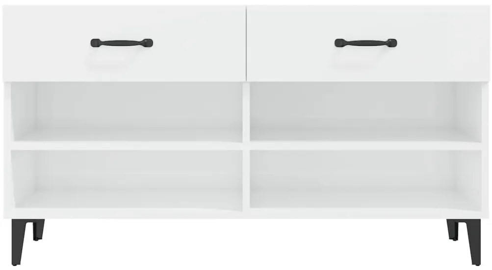 Sapateira 102x35x55 cm derivados de madeira branco brilhante