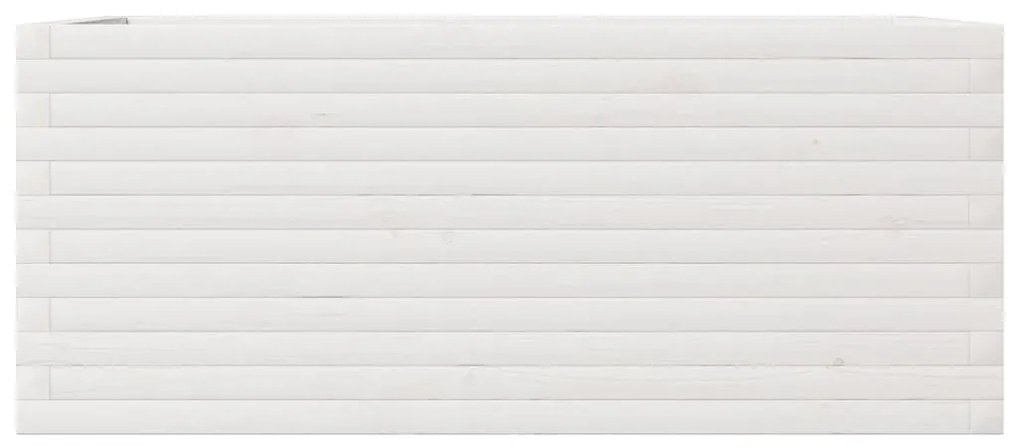 Vaso/floreira de jardim 110x60x45,5 cm pinho maciço branco