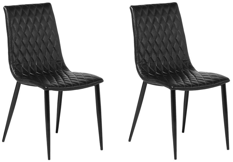 Conjunto de 2 cadeiras na cor preta MONTANA Beliani
