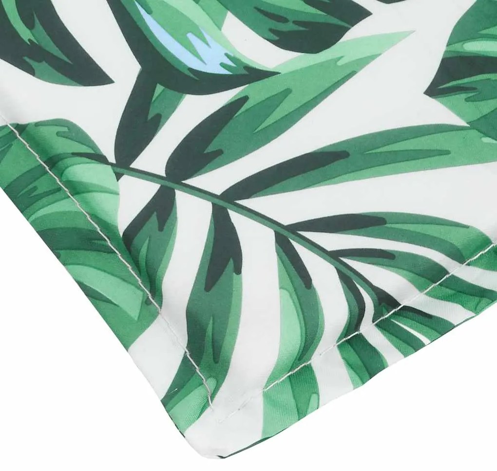 Almofadão p/ espreguiçadeira 180x60x4 cm tecido oxford folhas