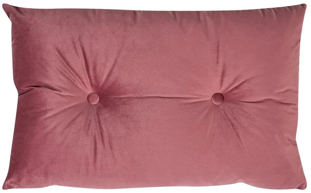 Sofá-cama de 2 lugares em veludo rosa VESTFOLD Beliani