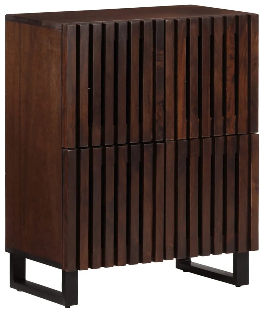 vidaXL Aparador 60x34x75 cm madeira de mangueira maciça castanho