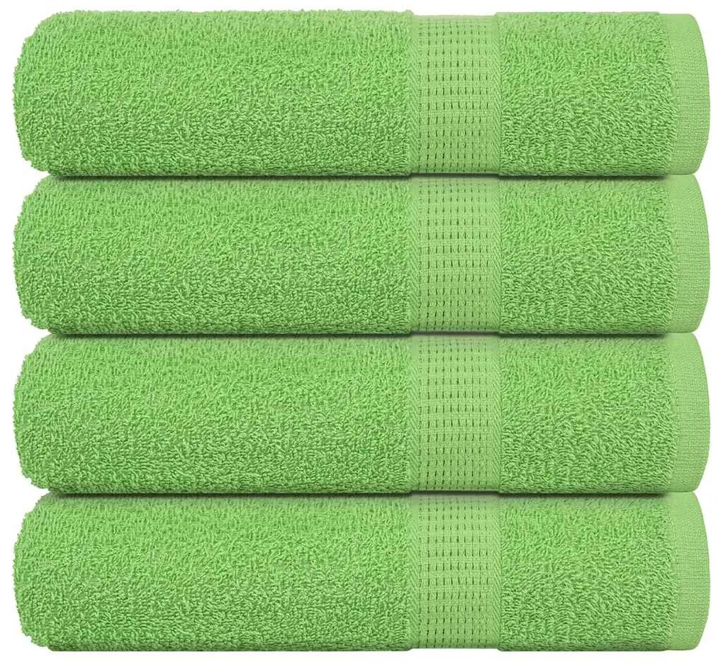 vidaXL Toalhas de mãos FROGN 4pcs 50x100cm 360 g/m² verde maça