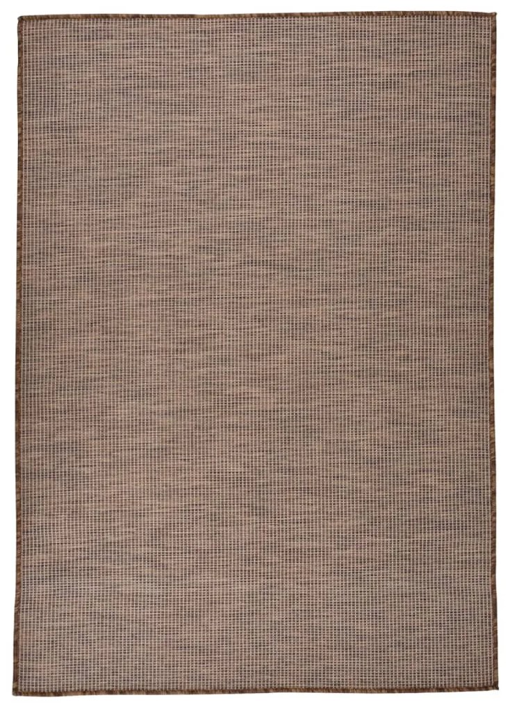 vidaXL Tapete de tecido plano para exterior 160x230 cm castanho