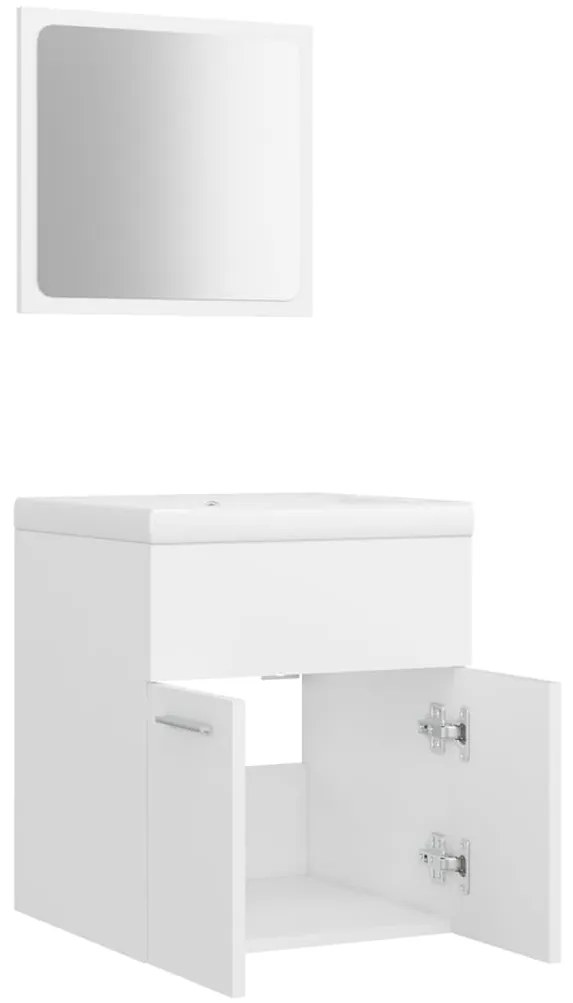 Conjunto de móveis de casa de banho contraplacado branco