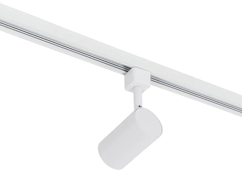 Sistema de calhas moderno monofásico com 3 focos brancos - Jeana Moderno