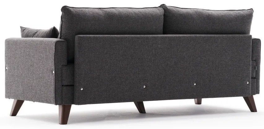 Sofá-Cama de 3 Lugares Bella – Antracite – 208 x 85 x 81 cm