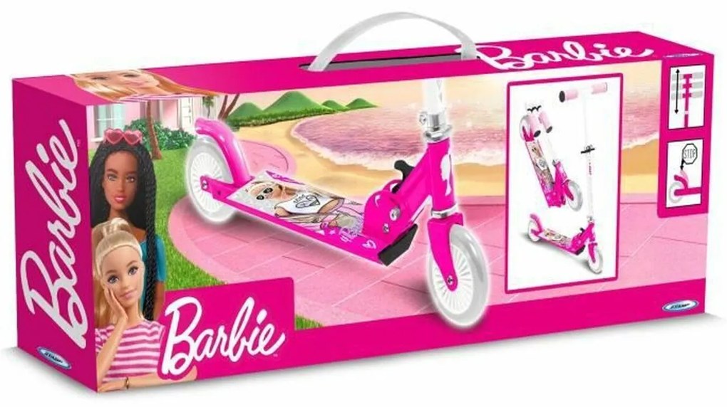 Trotinete Stamp Barbie Cor de Rosa