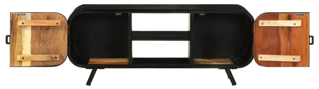 Móvel de TV 110x30x45 cm madeira recuperada maciça