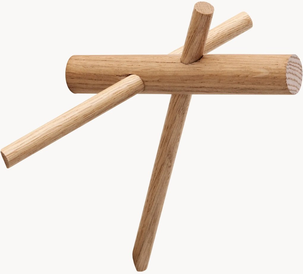 Cabide de parede em madeira Sticks, conjunto de 2