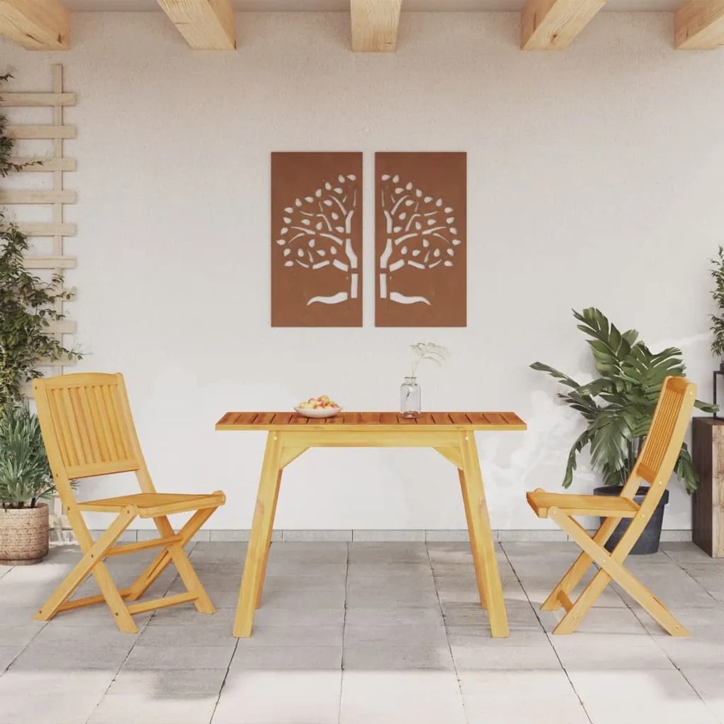 vidaXL 3 pcs conjunto de varanda madeira de acácia maciça