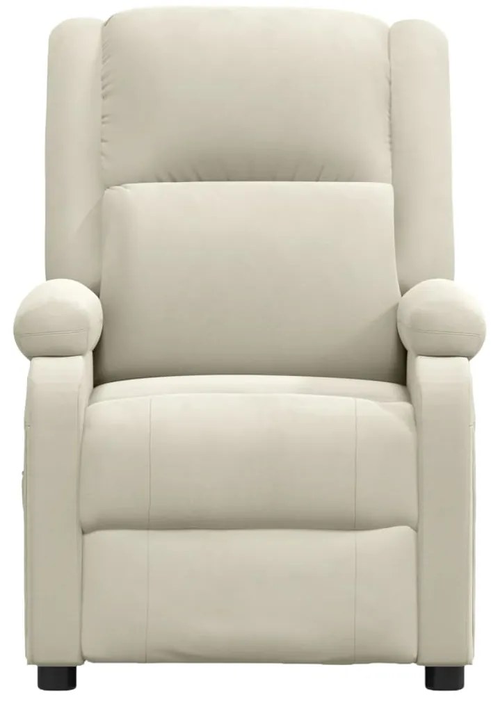 Poltrona de massagens veludo creme