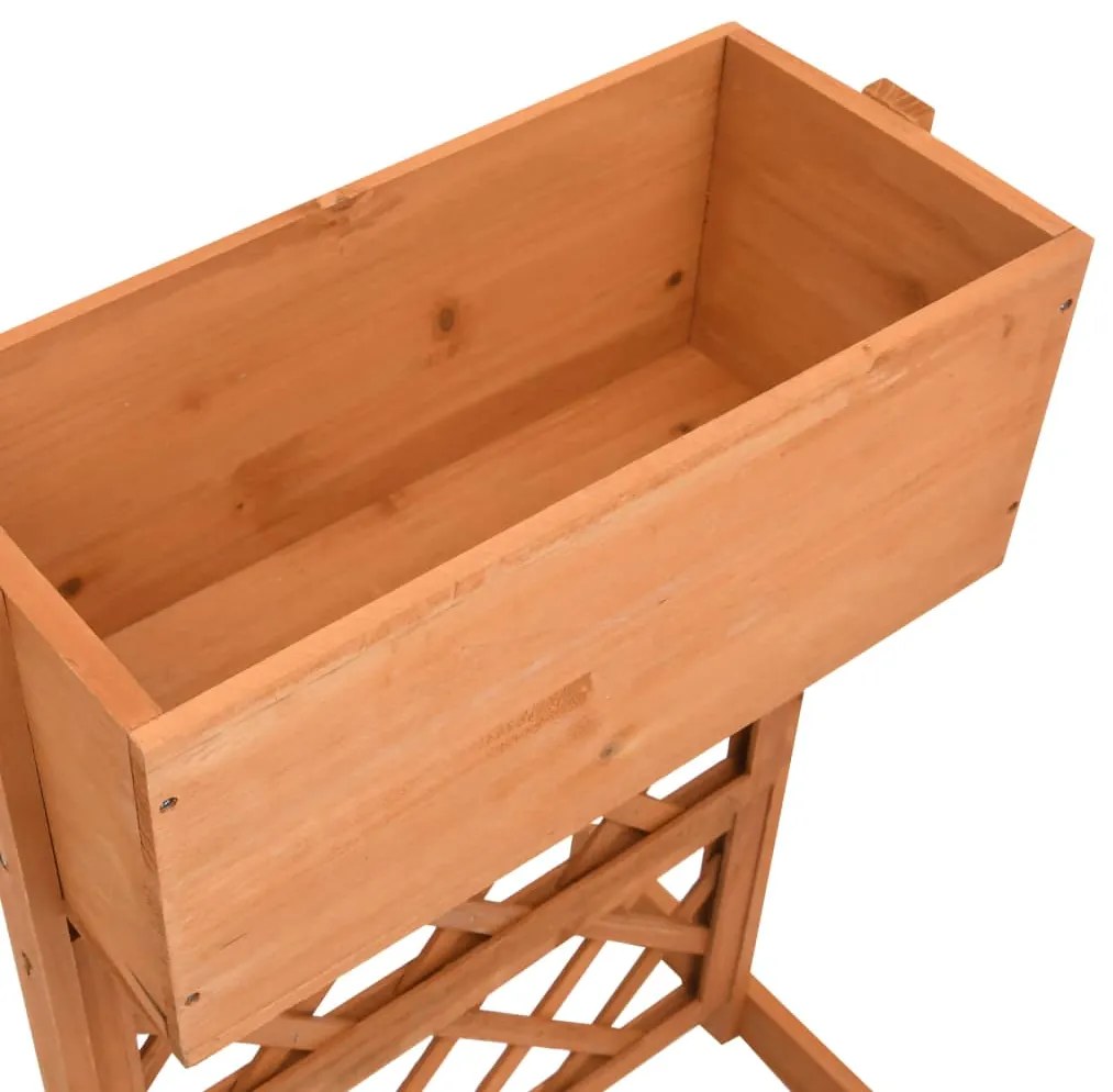 Vaso com treliça para jardim 45x30x74 cm abeto maciço laranja