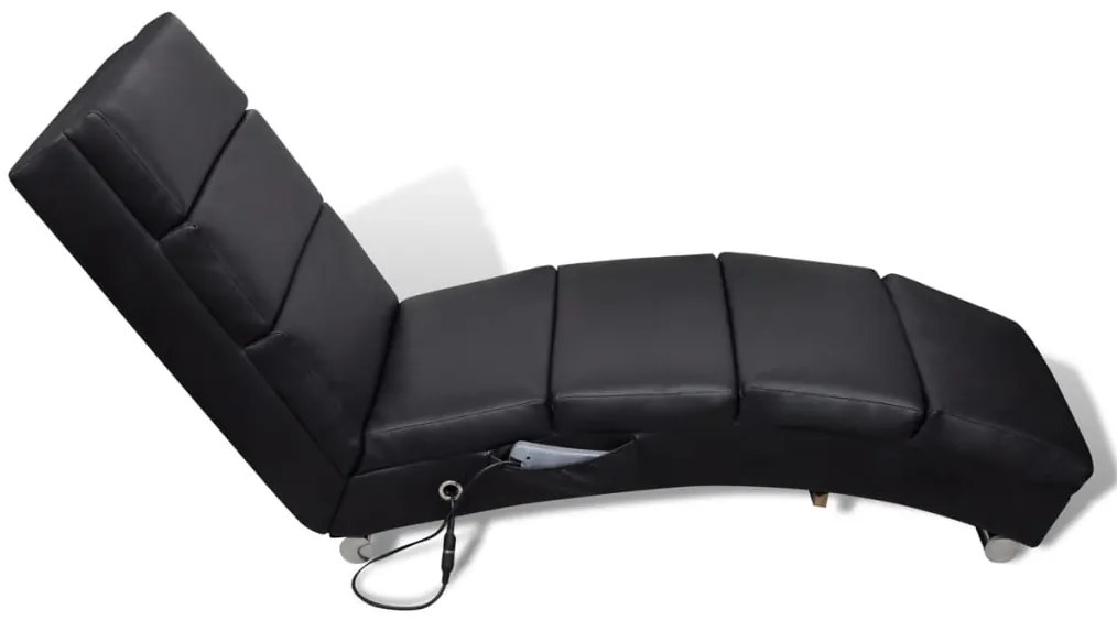 Cadeira de massagens couro artificial preto