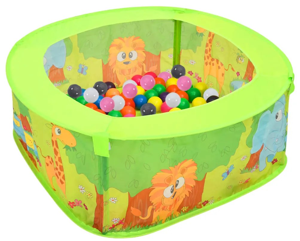Piscina de bolas com 300 bolas para crianças 75x75x32 cm