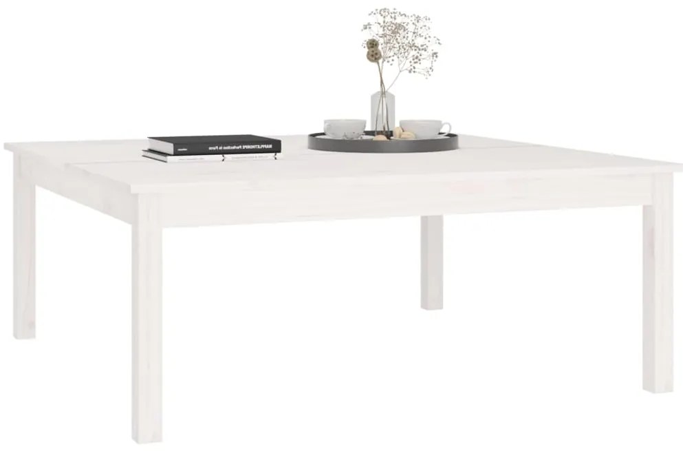 Mesa de centro 100x100x40 cm pinho maciço branco
