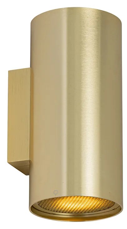 Candeeiro de parede design dourado redondo 2 luzes - Sab Honey