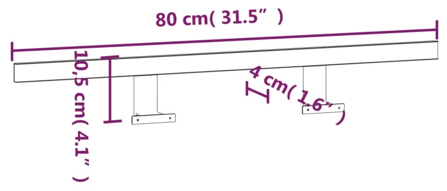 Luz LED para espelho 13 W 3000 K 80 cm branco quente