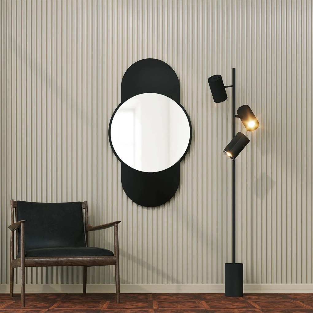 Espelho Time – Preto – 60 cm x 106 cm